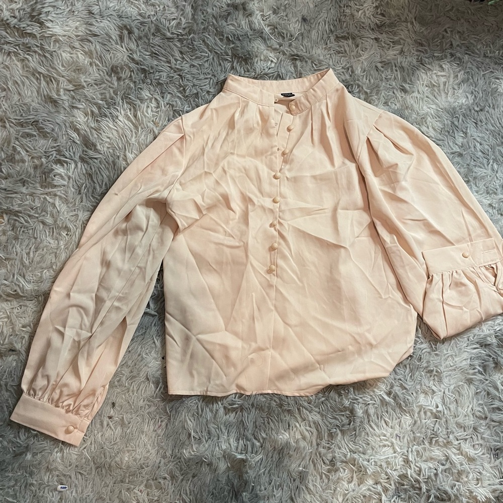 Bishop Sleeve Button Up Blouse